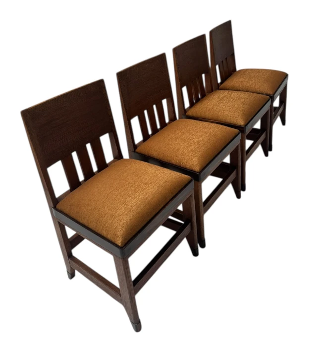 Four Art Deco Modernist Dining Room Chairs by Hendrik Wouda for Pander, 1924